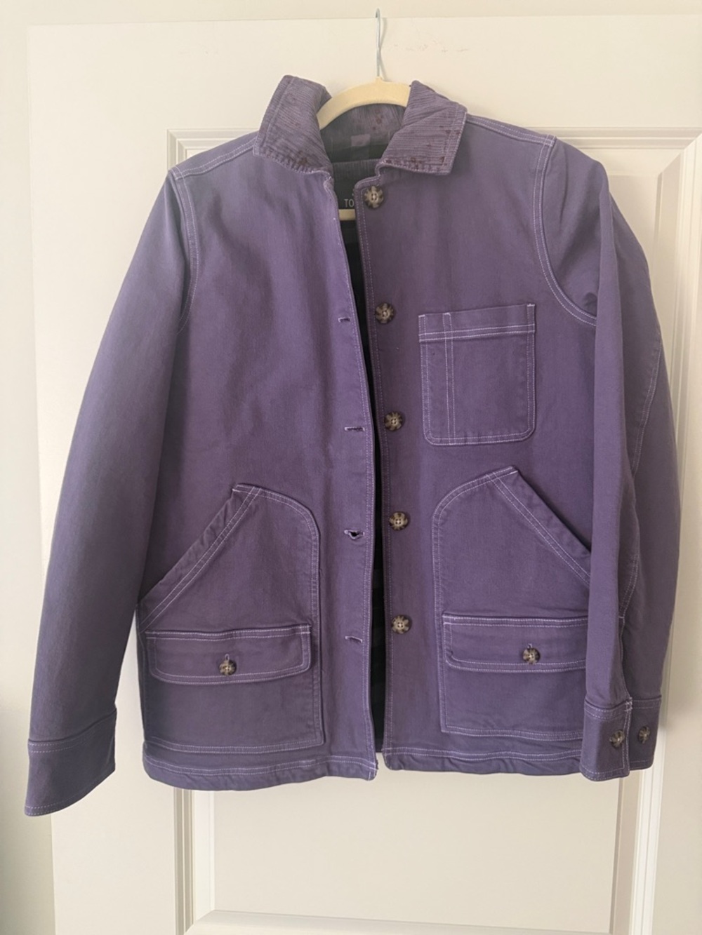 Toad & Co Women's Purple lavender barn coat - Classic Button Front size XS